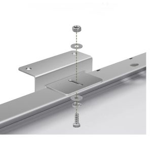 Quality 3.94*2.6 Solar Panel Mounting Brackets Easy Brushing Installation for Smooth Setup for sale