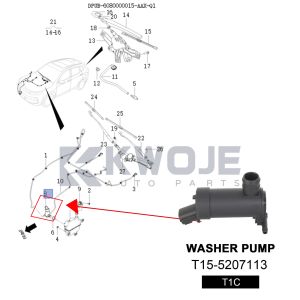 OE T15-5207113 WASHER Pump T1C for EXEED LX