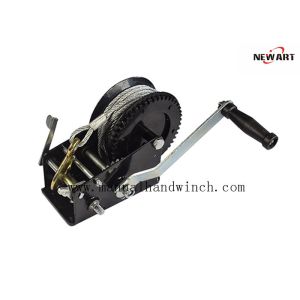 Black Power Boat 2500lbs Manual Hand Crank Winch
