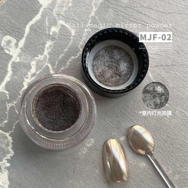 Nail powder Super bright metal magic mirror powder for nail enhancement retro golden nail art decoration
