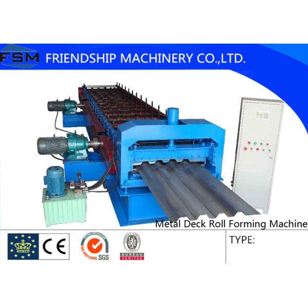 Buy 18kw 10m/min 1.5mm GI Metal Deck Roll Forming Machine Use Galvanized Steel Sheet With PLC Control Systerm at wholesale prices