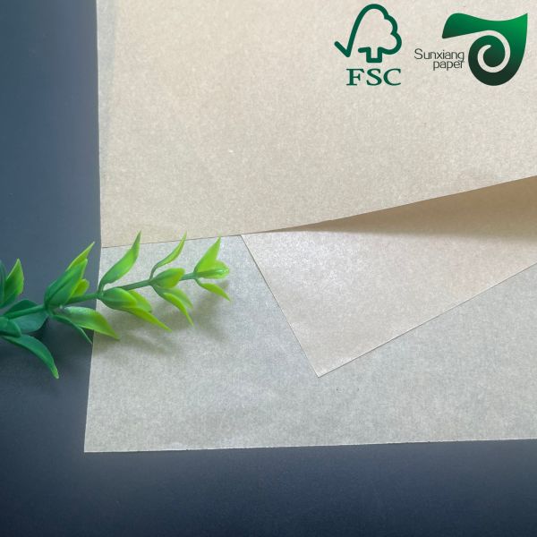 FSC Certified 40gsm Food Grade Microwave Safe Paper Brown Heat Resistant For Baking Wrapping