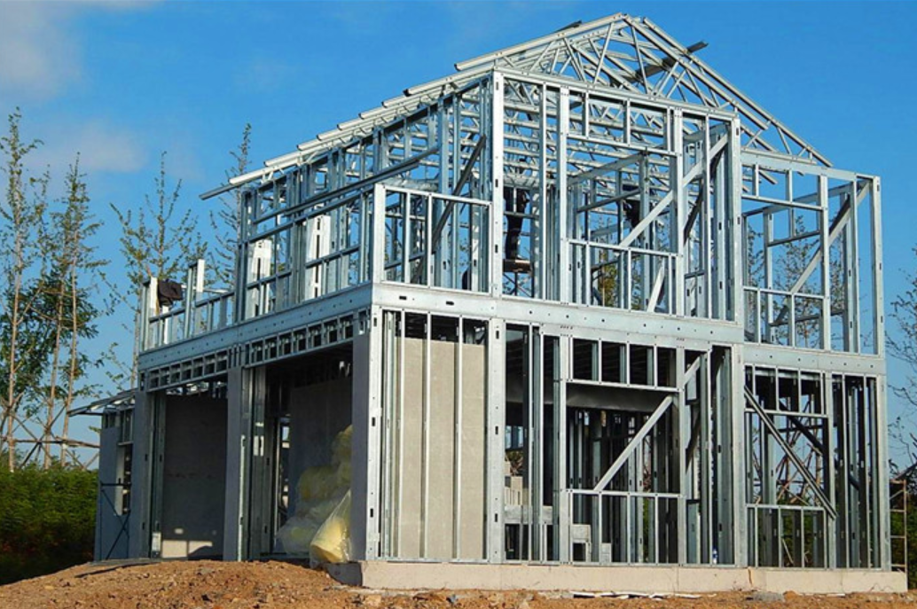 Q235b Light Gauge Steel Frame House Residential Construction With As Nz Standard