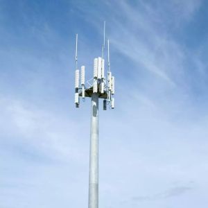 Quality 35m Monopole Steel Tower High Mast Galvanized Telecom With 3 Platforms for sale