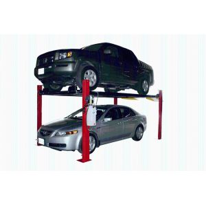 Quality 3200kg 4 Post Parking Lift Chain Drive Double Car Stacker for sale