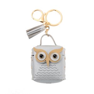 Creative Mini Bag Cute Leather Owl leather Bluetooth Earphone bag