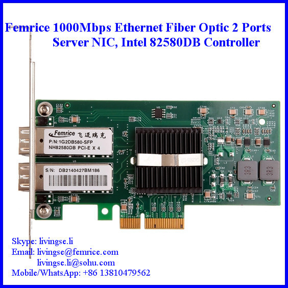 Buy 1 Gbps Intel 82580EB Gigabit Controller Ethernet Workstation Allication Network Adapter 1G at wholesale prices