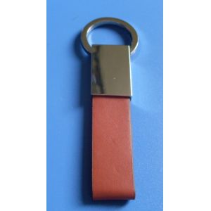 Promotional brown Leather Key Holders with key chains