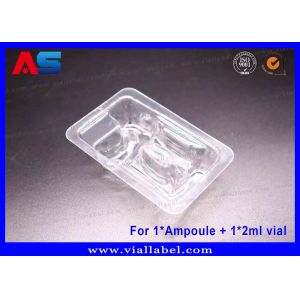 Clear PET Blister Tray – Dual-Chamber Secure Packaging for 1ml Ampoule & 2ml