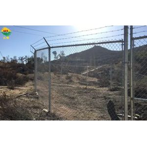 8 Gauge Chain Link Wire Fence 2.5" Mesh 48" X 50" High Safety