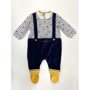 China Long Sleeve Cute Baby Rompers Romper Yarn Dyed Ring Snaps on sale