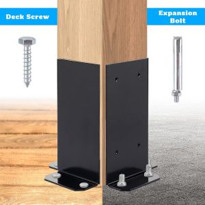 Post Anchor Base for Thick Wood Fence Post Decking and Mailbox Mount Ideal for