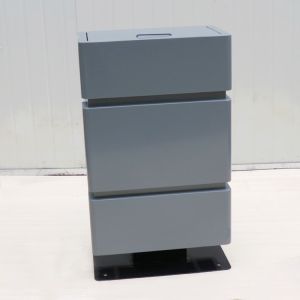 Gray Square SGS Certificate 850mm Steel Outdoor Trash Can