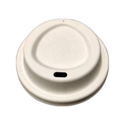 Buy Biodegradable Raw Recyclable Cup Cover Natural Bagasse Sugarcane Pulp Flat Dessert Compostable Lid For Paper Cup Lid Mak at wholesale prices