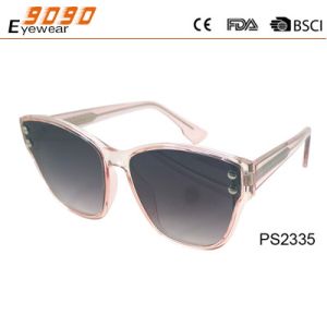 Fashionable sunglasses with two pins on the frame,streamline temple