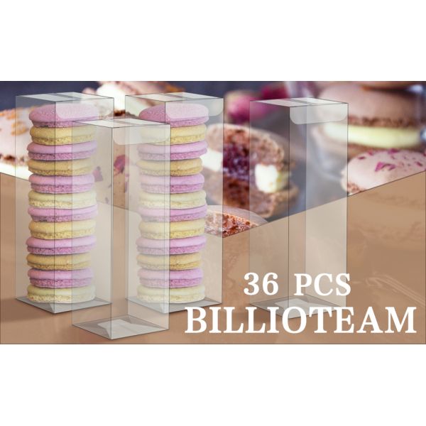 Clear Rectangle Cube PET Plastic Gift Favor Candy Chocolate Cookies Treat Boxes for Gift Wrapping