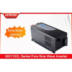 Black Hybrid Solar Inverter with Battery Type 6000W Pure Sine Wave 50Hz / 60Hz
