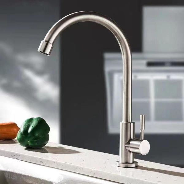 Buy Traditional Polishing Brushing Single Basin Faucet Deck Mounted at wholesale prices
