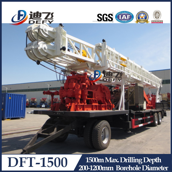 Buy China supplier 1000m 1500m depth tractor mounted water well drill rig DFT-1500 at wholesale prices
