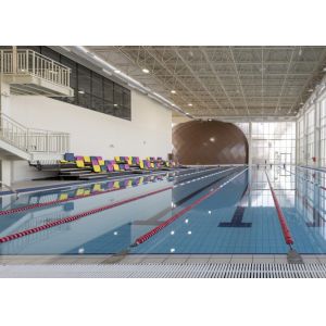 Swimming Pool Retractable Grandstands Telescopic Fixed Motorized System