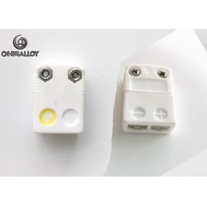 China Female Ceramic White 500℃ Thermocouple Miniature Connector K Type on sale