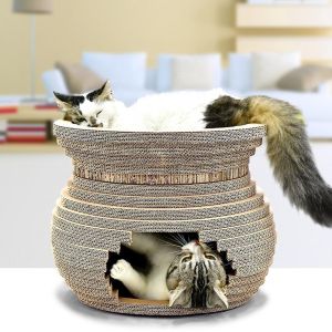 Customised Hot Sale Paper Cardboard House Scratching Boards Cat Scratcher with