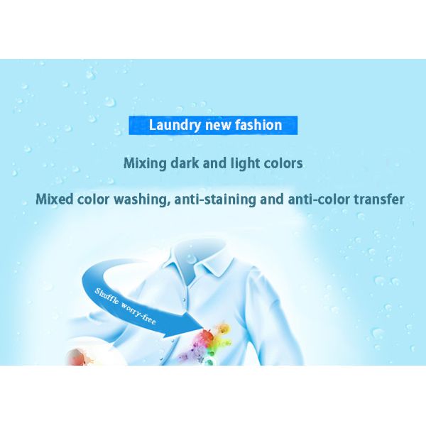 Household Laundry Anti Cross Dye Absorbing Laundry Sheets Antibacterial And Mite Removal Dissolving Laundry Sheets