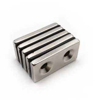 Buy Square NdFeB Permanent Magnets Neodymium Magnets With Countersunk Holes at wholesale prices