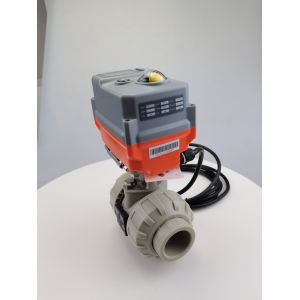 1.6MPa PPH UPVC Electric Actuated Ball Valve Wear Resistance mini motor valve