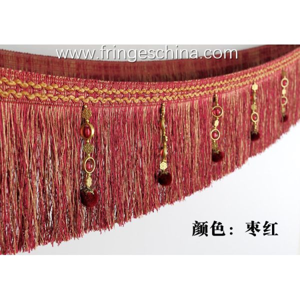 Handmade fashionable chain beads lace tassels fringes for curtain/sofa/pillow/stage decoration