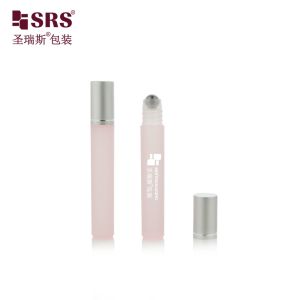 8ml Translucent Pink Semi-Transparent PP Plastic Eye Gel Roller Bottle Roll On