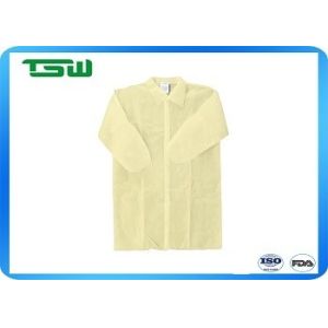 Tapered Stand Collar Disposable Laboratory Coats Without Pockets