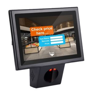 Quality Supermarket Shop 10.1inch Touch Screen Checker with Built-in Barcode Scanner and 16G SSD for sale