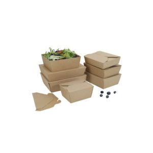 Eco-Friendly Paper Lunch Box with Customizable Design Options