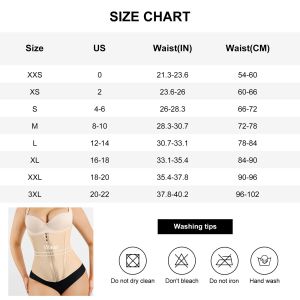 Women's Inner Hasp Zipper Waist Trainer with Standard Thickness and Corset