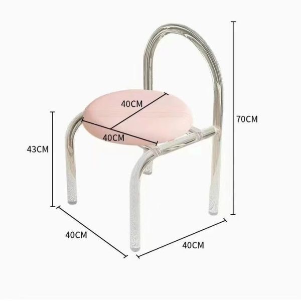 Stylish Assembled Acrylic Transparent Makeup Chair for Bedroom, Balcony, and Dining Use