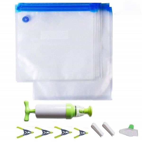 100% Leak Proof 0.26mm Vacuum Seal Storage Bags Double Layer Zippers