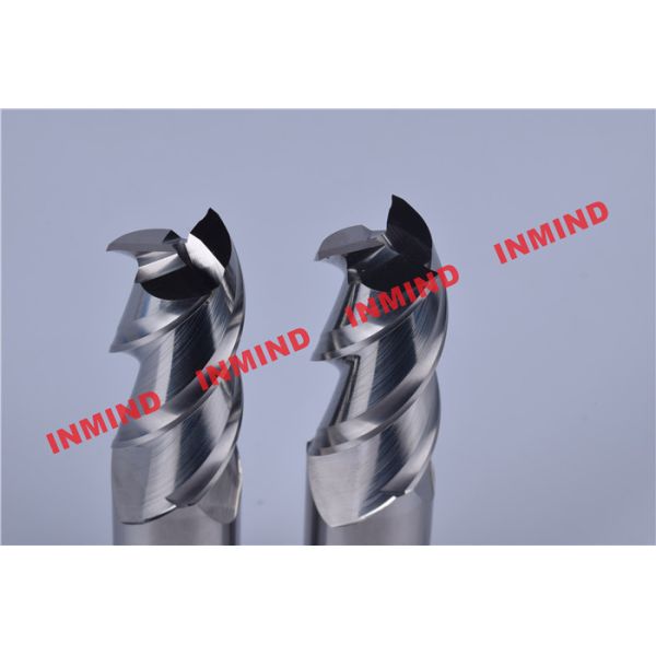 0.8um Grain Size Aluminum Cutting Tools , 3 Flute Carbide Milling Drill Bit
