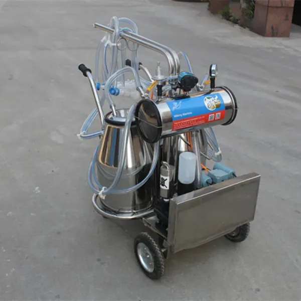Hl-Jn02 Dairy Farm Double Bucket Vacuum Pump Milking Machine for Goats and Sheep