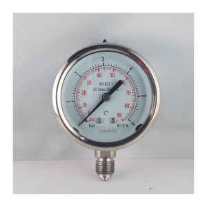 China Stainless Steel Bourdon Tube Pressure Gauge 6 Inch 150mm on sale