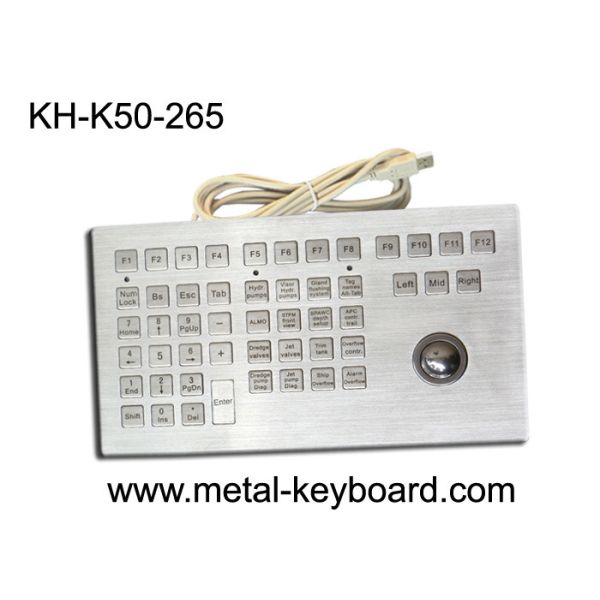 Buy Waterproof IP65 Rate Industrial Keyboard With Trackball Rugged Metal Trackball at wholesale prices