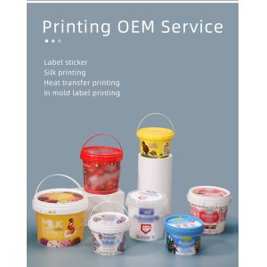 20L Transparent Plastic Paint Bucket Strong and Sturdy for Fertilizer Packaging