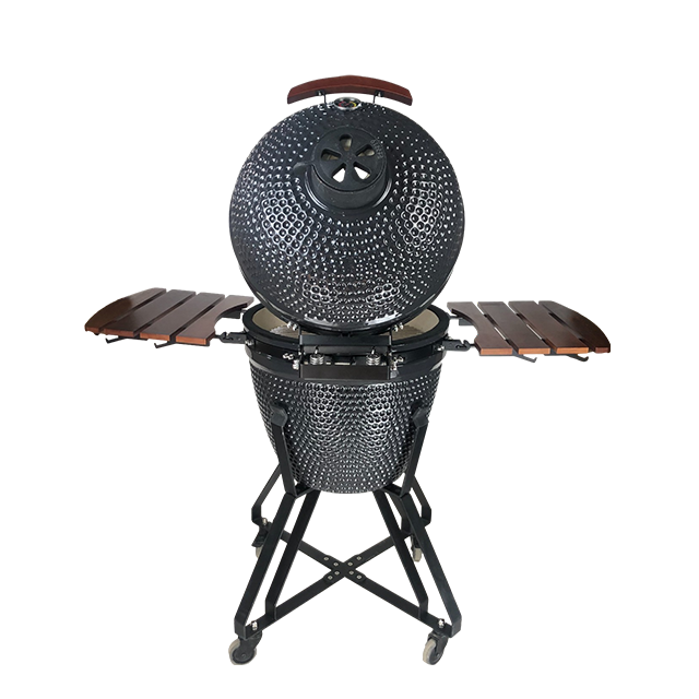 KIMSTONE 2023 Kamado Ceramic Grill with Trolley 21 Inch Egg Shaped Barbecue Kanka Grill Bbq Kamado Bono