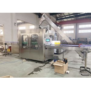 Crown Cap 340mm Glass Milk Bottle Filling Machine Balanced Pressure