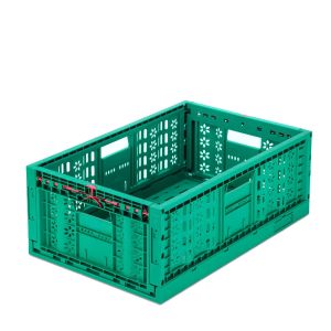 Transport Mesh Style Folding Plastic Crate for Stacking and Moving Produce