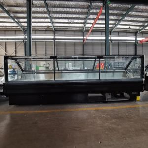Hydraulic Straight Glass R290 Meat Refrigeration Showcase Fan Cooling