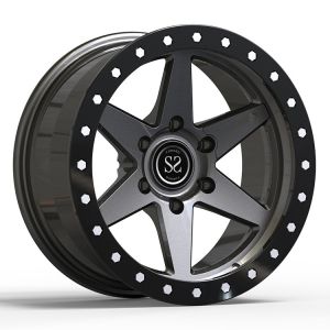 21cm Monoblock 1 Piece Forged Wheels Gun Metal Bead Lock Sport Car Alloy Rims