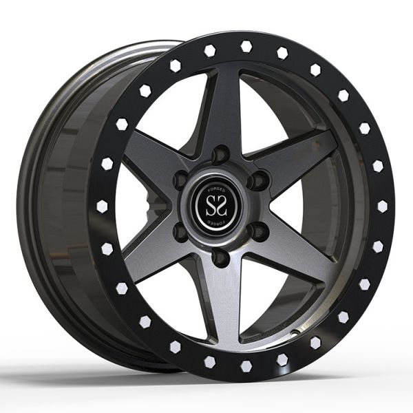 Buy 21cm Monoblock 1 Piece Forged Wheels Gun Metal Bead Lock Sport Car Alloy Rims at wholesale prices