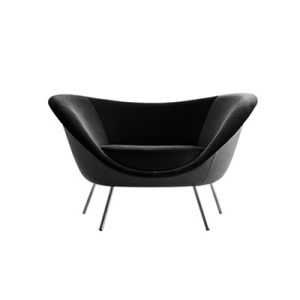 Minimalist Modern Hotel Lobby Furniture Single Velvet Lounge Sofa Chair
