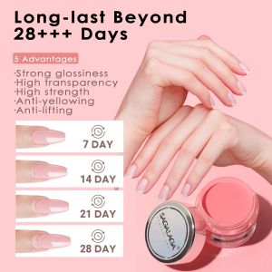 Beauty Nail 3D French Manicure SAGALAGA Clear Acrylic Powder for Acrylic Nail